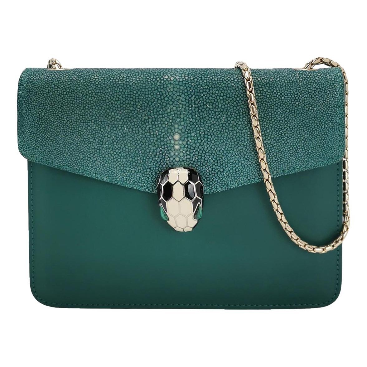 Serpenti leather handbag