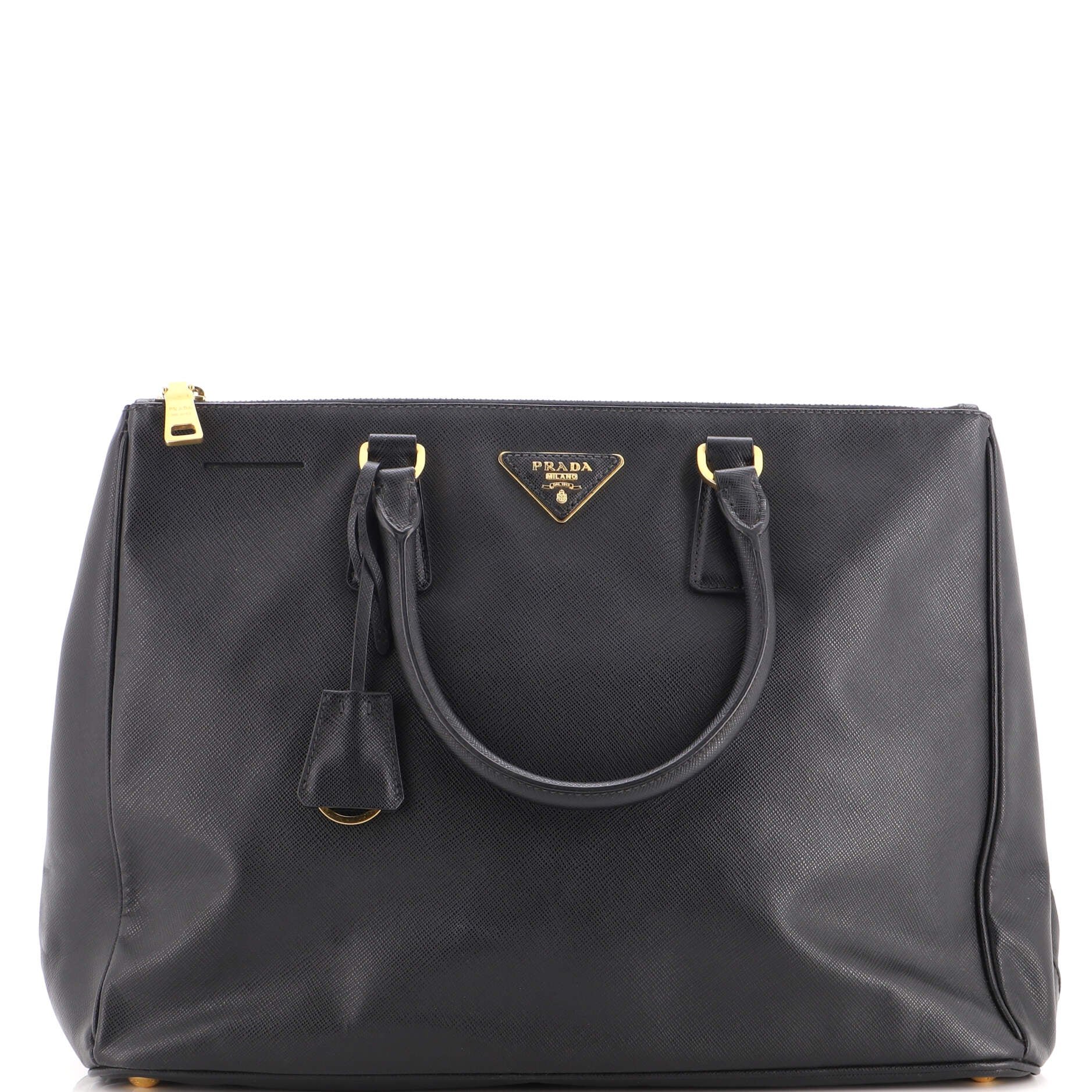 Double Zip Lux Tote Saffiano Leather Large
