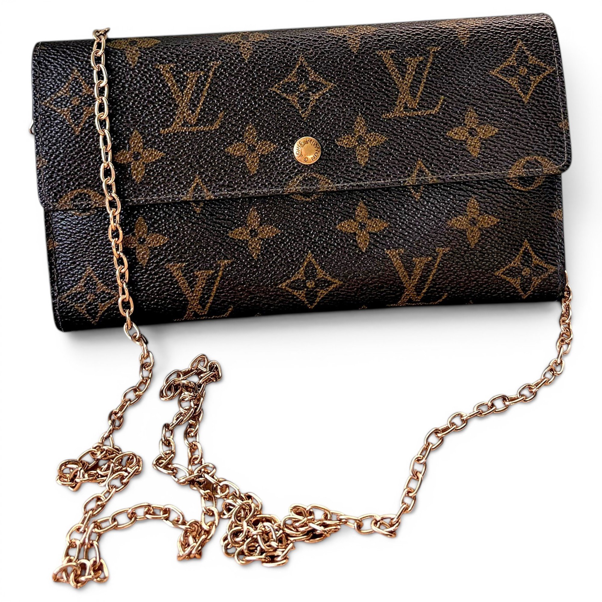 Leather clutch bag