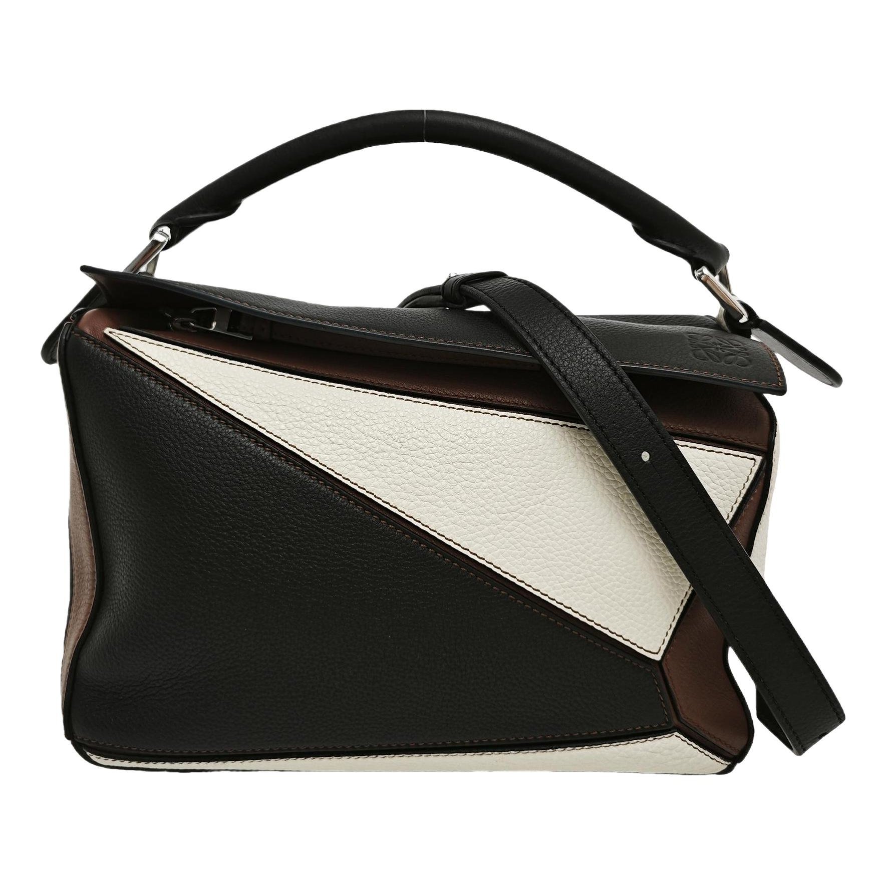 Puzzle leather handbag