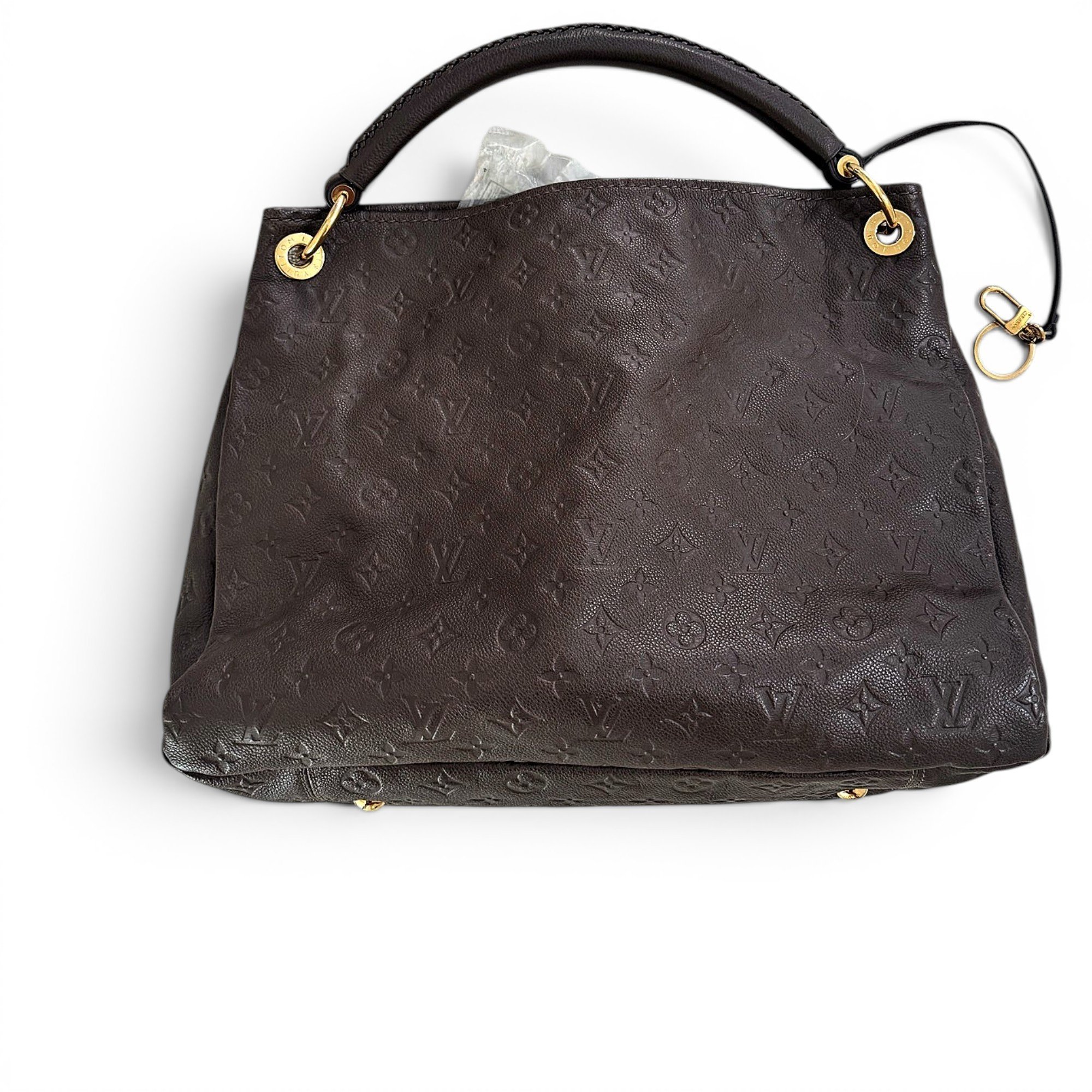 Artsy leather handbag