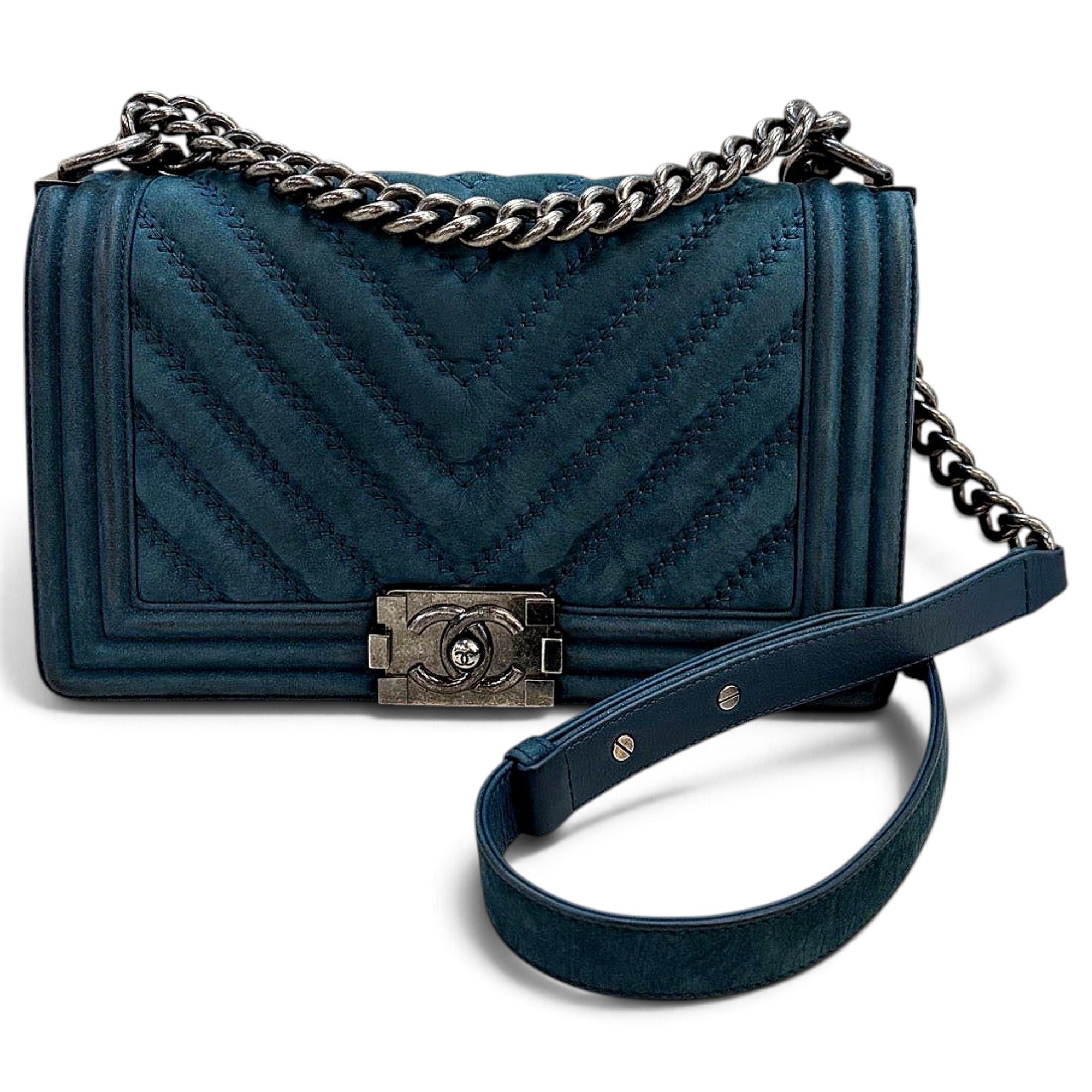 Boy velvet handbag