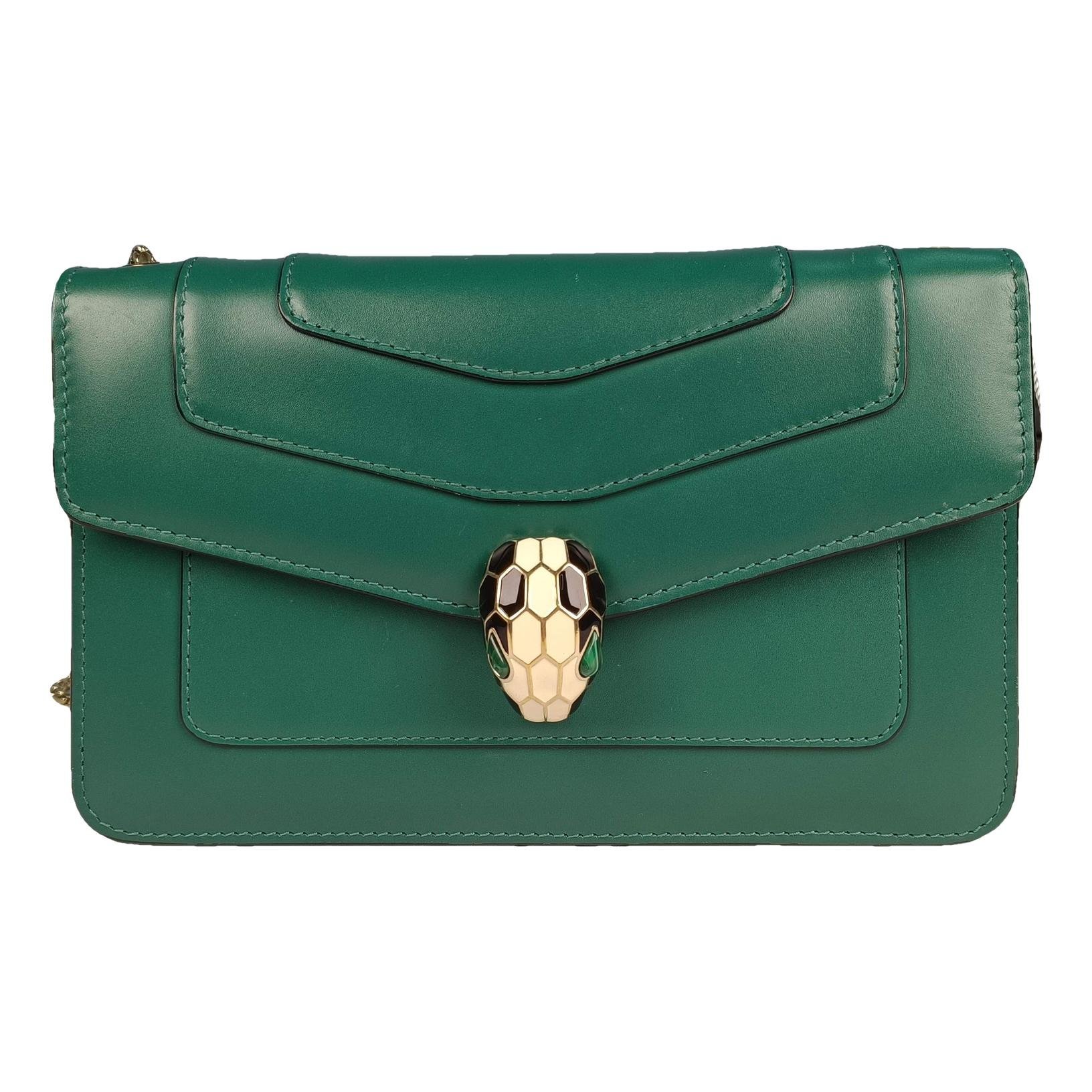 Serpenti leather handbag