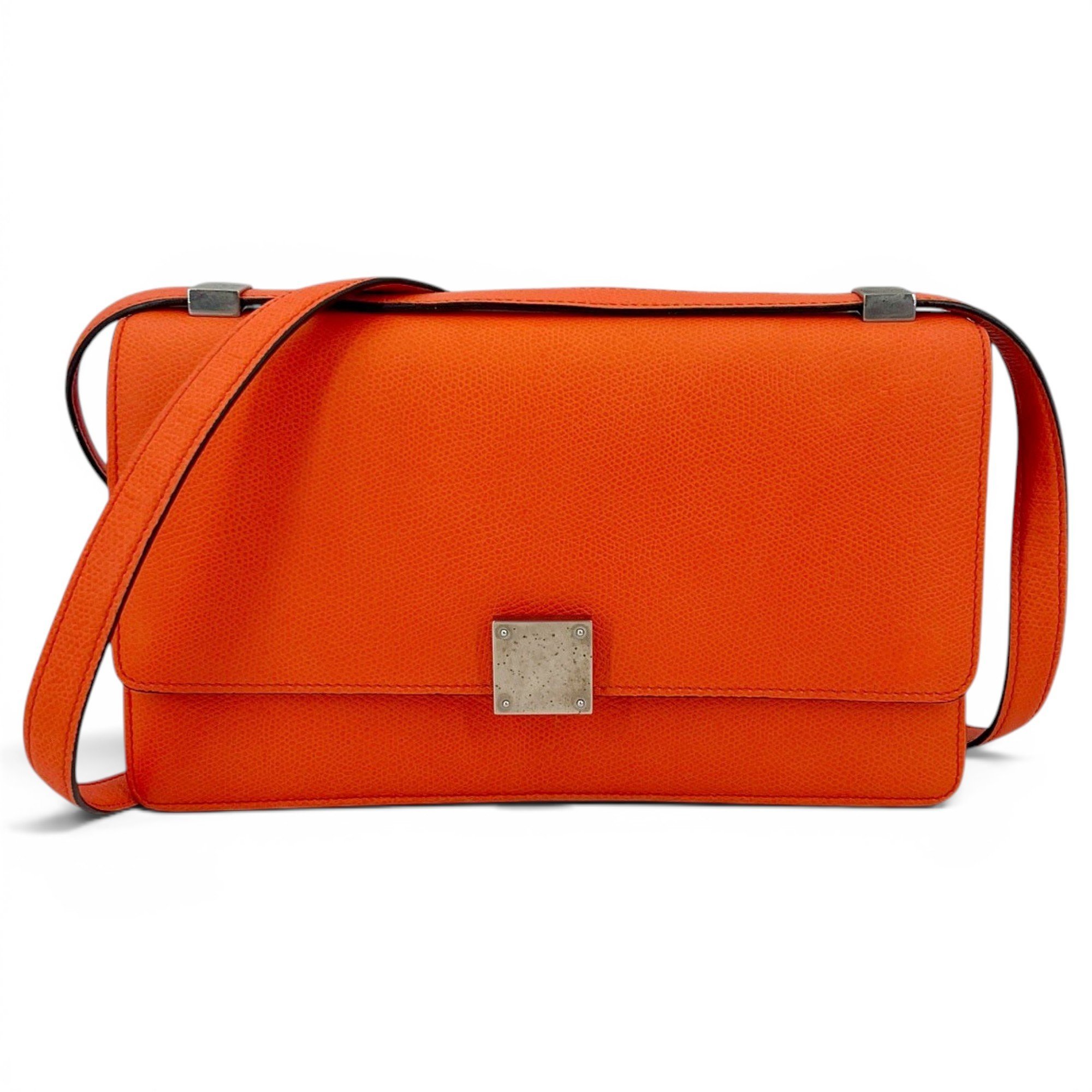 Case flap leather crossbody bag