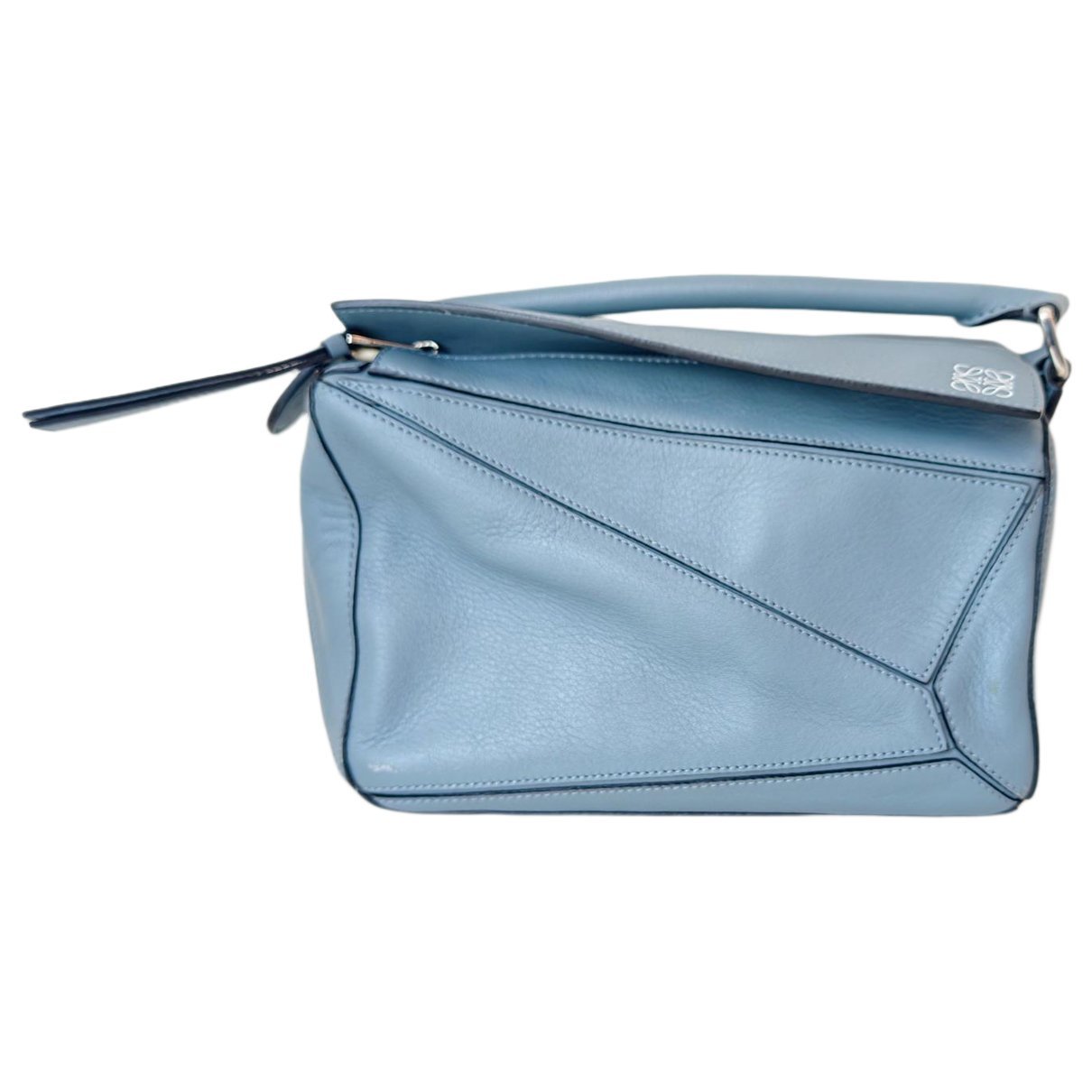 Puzzle leather handbag