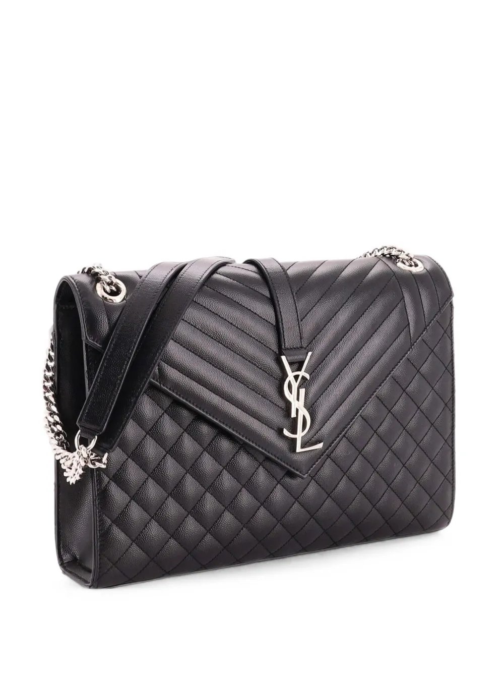 Classic Monogram Envelope Satchel Mixed Matelasse Leather Large shoulder bag