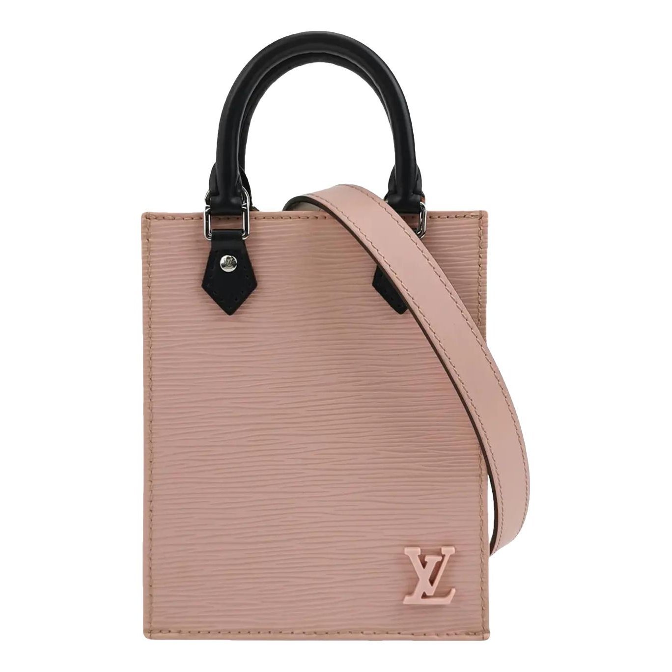 Plat leather handbag