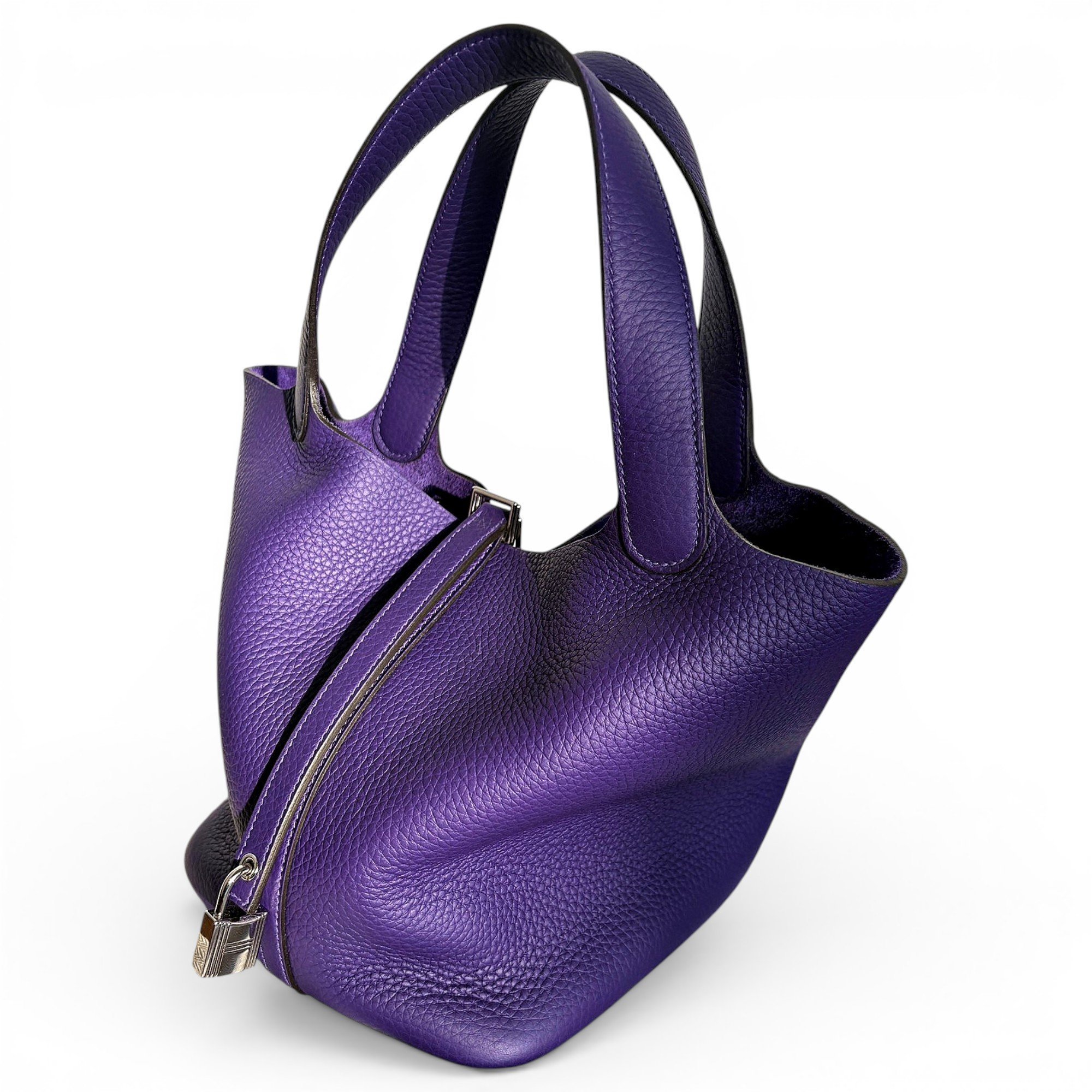 Picotin leather tote