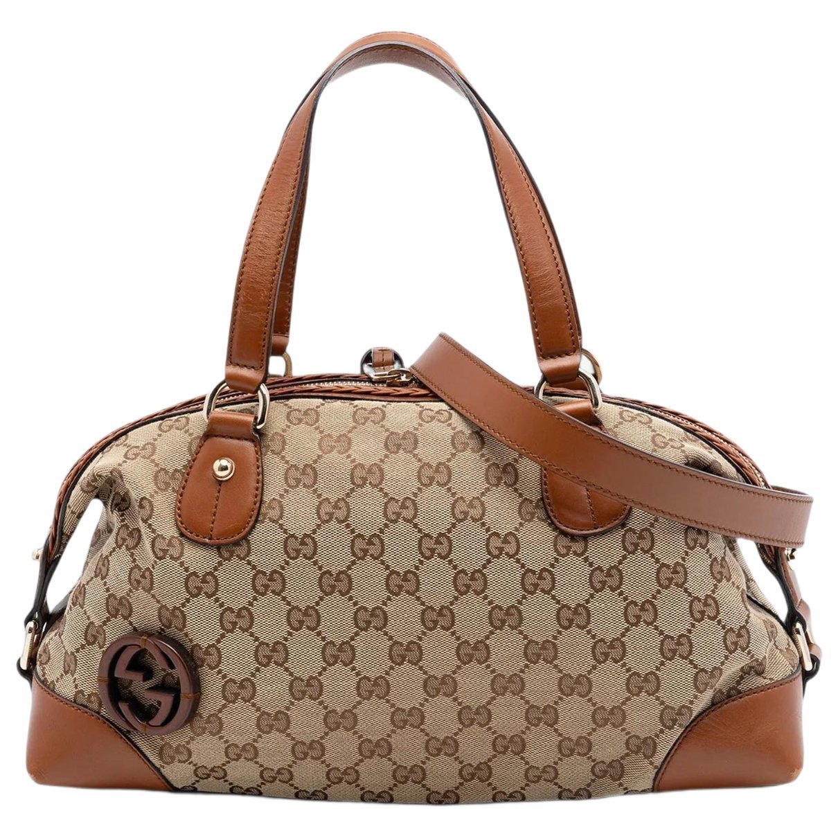 Gucci B cloth satchel