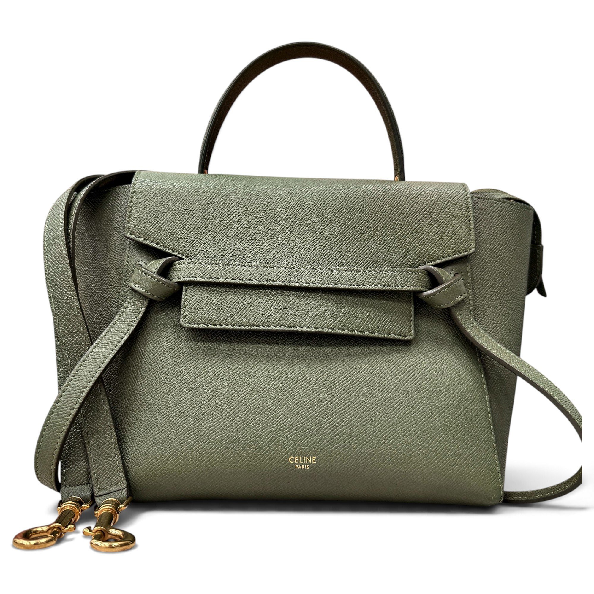 Belt leather handbag