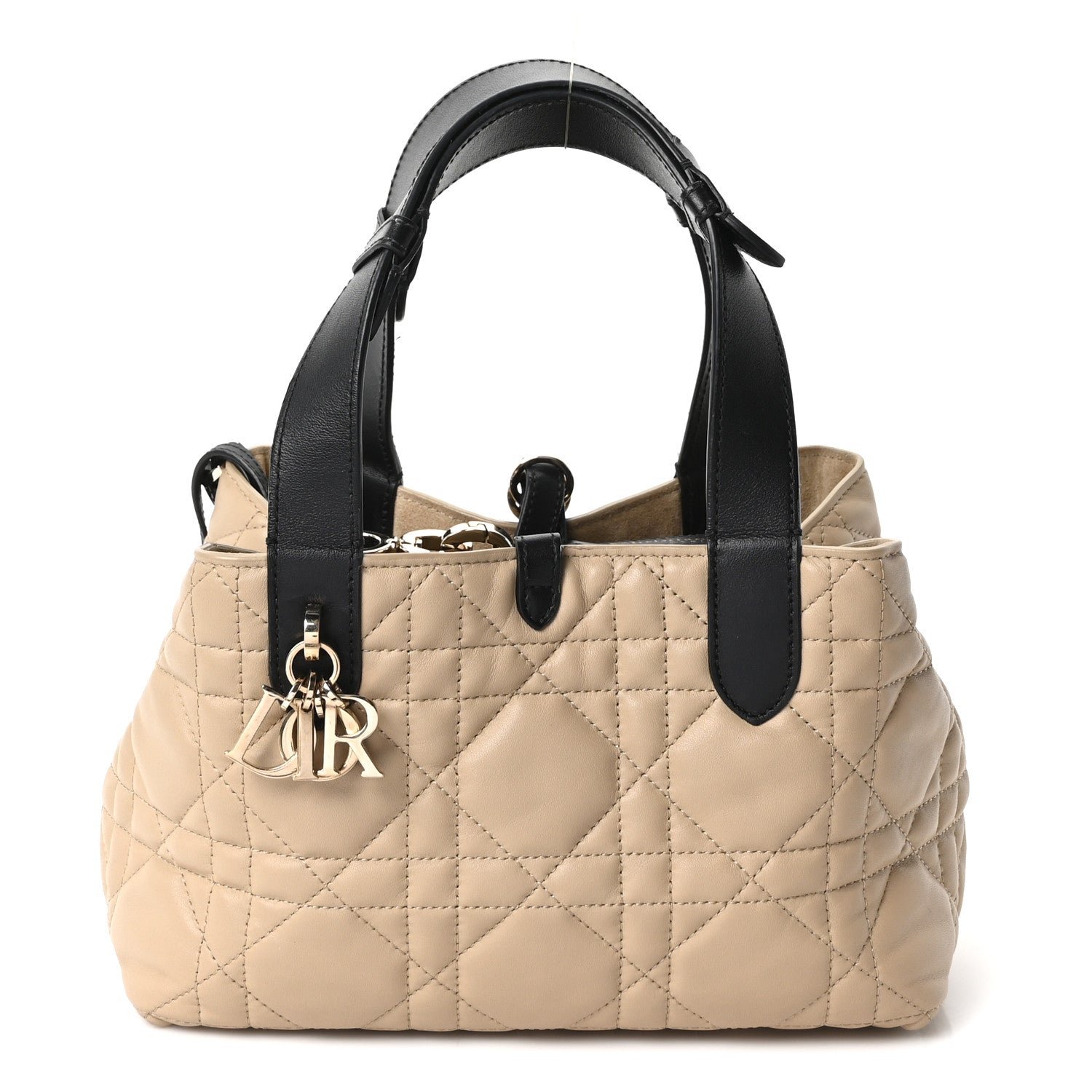 Christian Dior Calfskin Macrocannage Small Toujours Tan Black