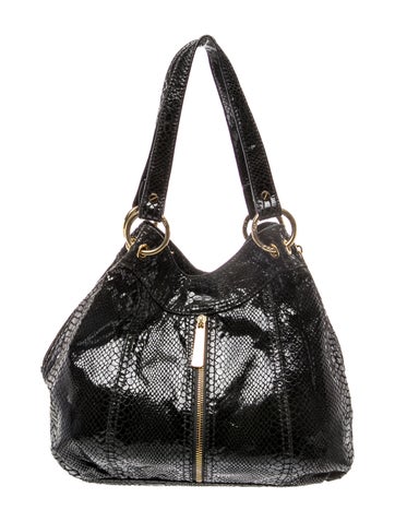 Embossed Leather Shoulder Bag