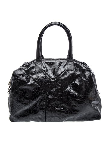 Patent Leather Top Handle Bag