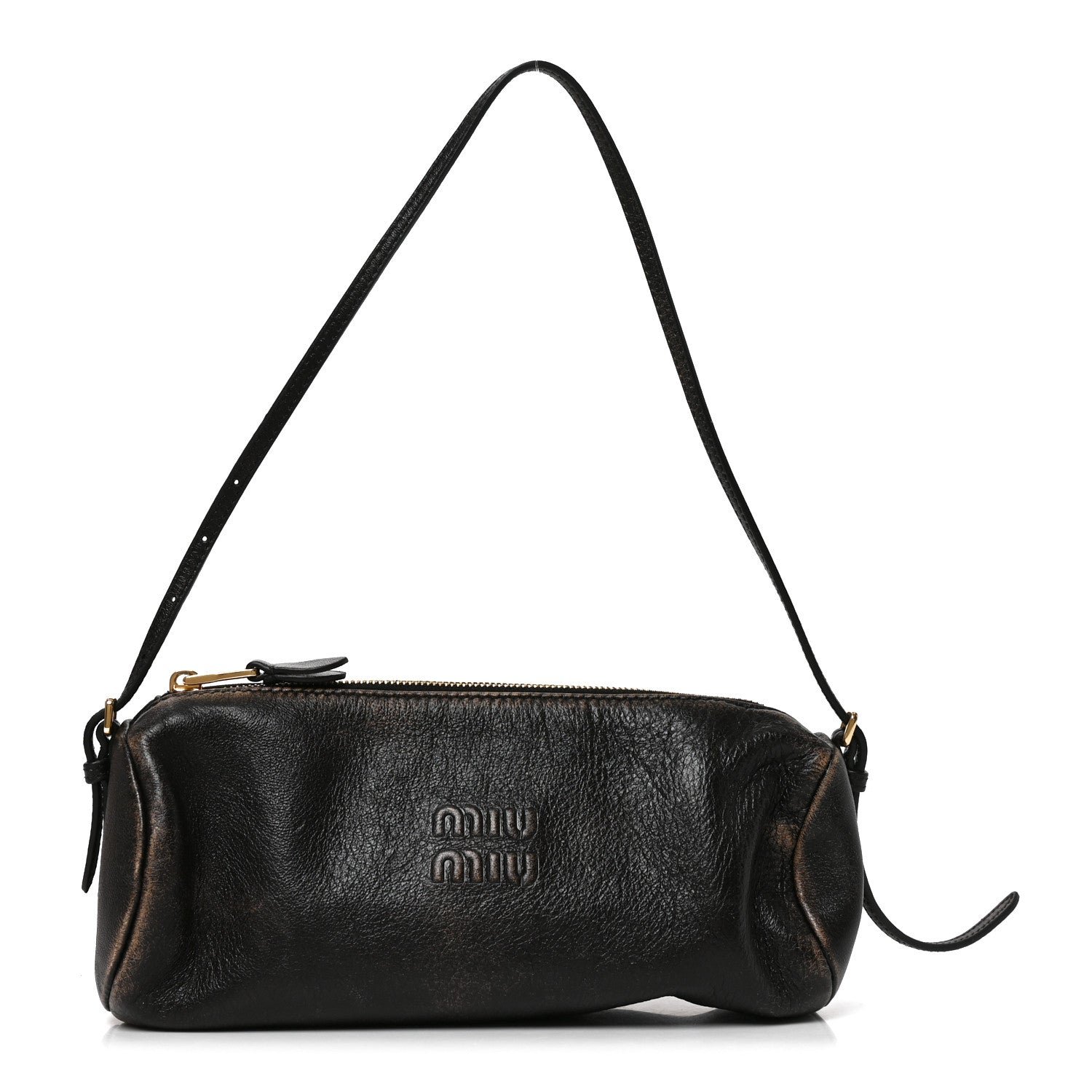 Miu Miu Nappa Aviator Mini Pouch Briarwood