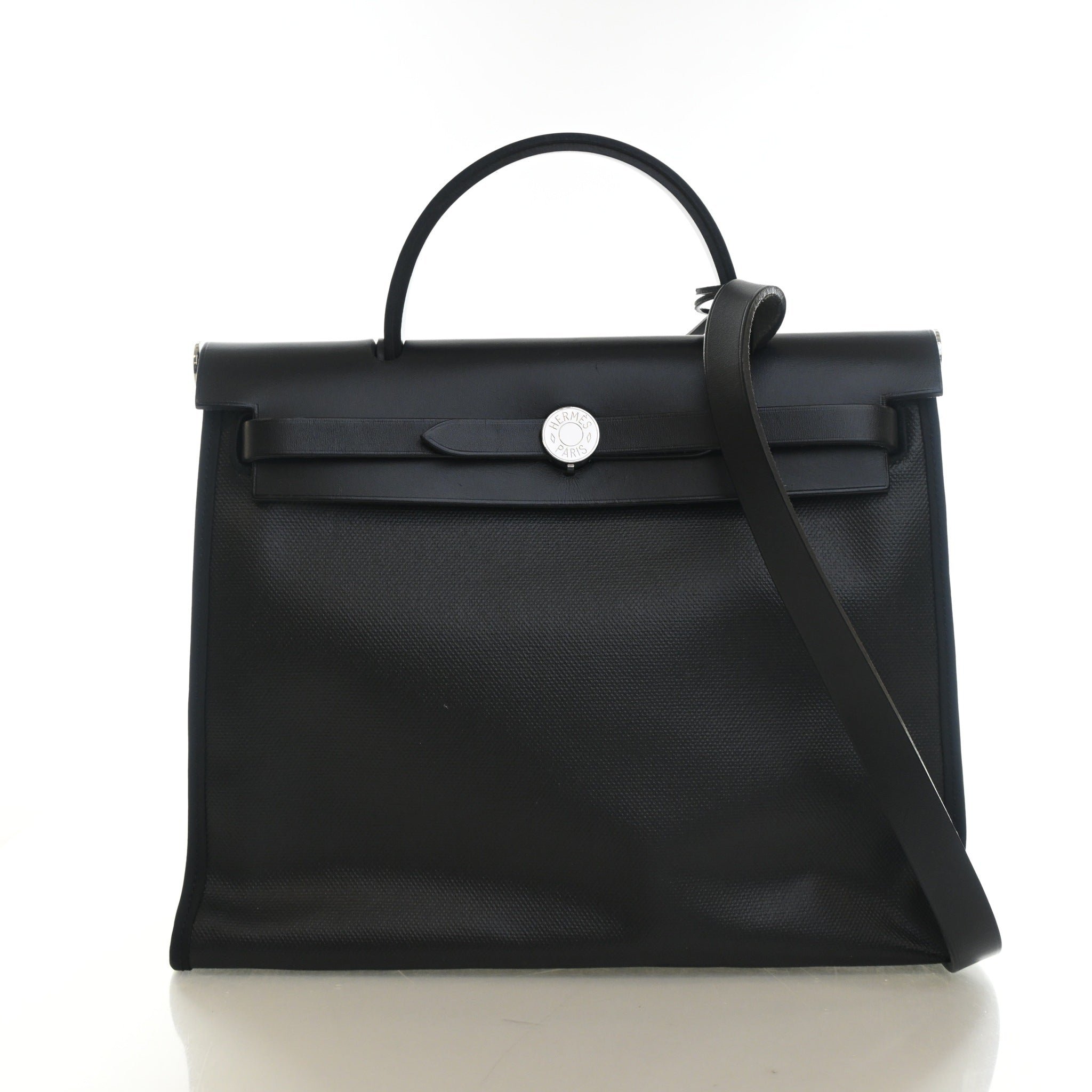 Hermes Noir Toile Berline Herbag Zip 31