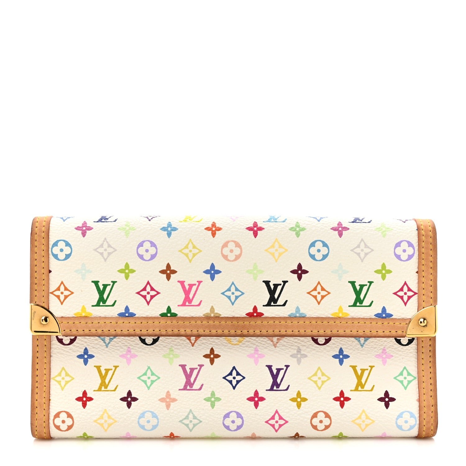Louis Vuitton Monogram Multicolor Porte Tresor International Wallet White