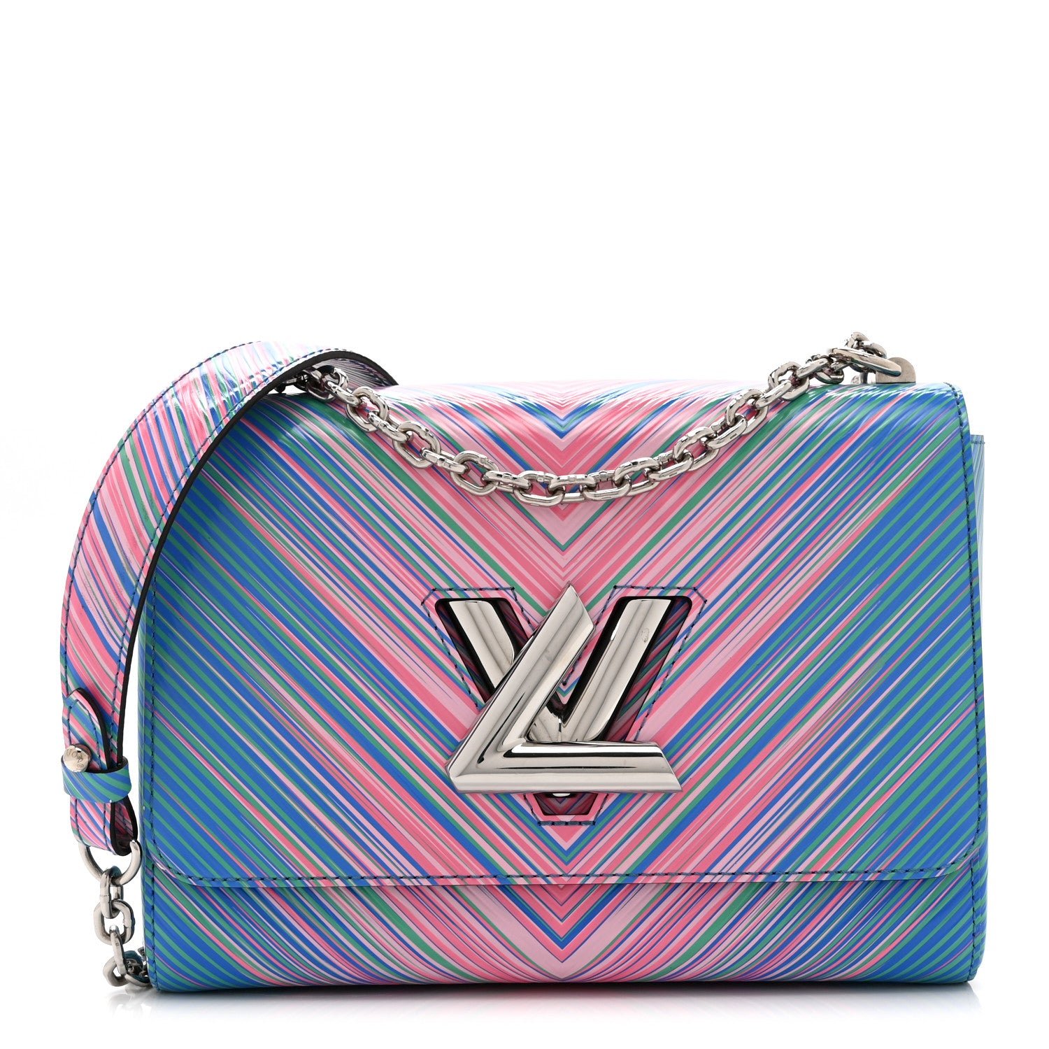 Louis Vuitton Epi Tropical Twist Shoulder Bag MM Blue Rose