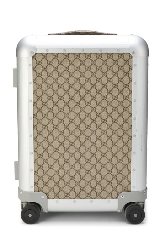 Beige GG Supreme Canvas Porter Cabin Plus Trolley