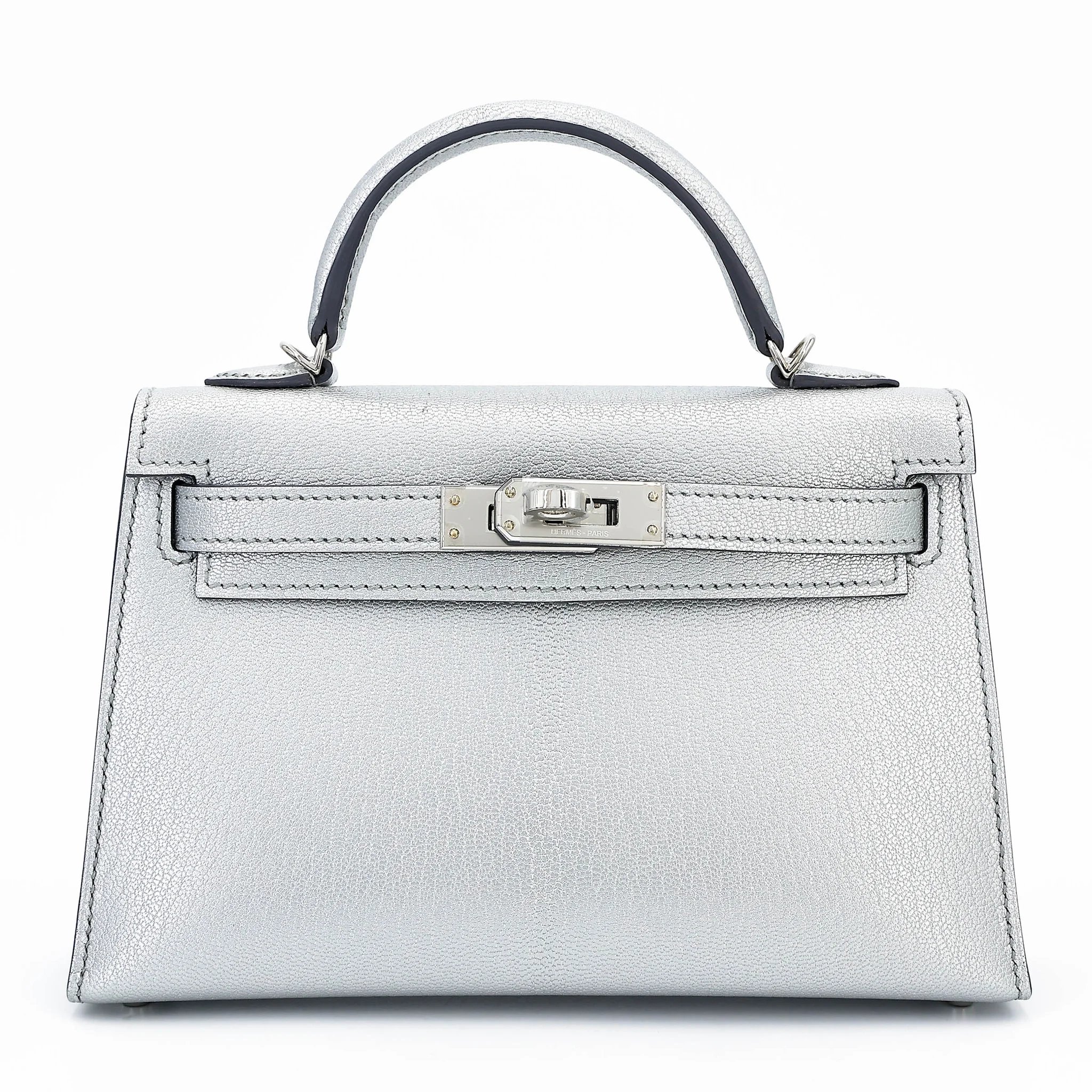 Brand New ( Rank N ) HERMÈS Mini Kelly II Argent (05) Chevre Palladium hardware G (2026)