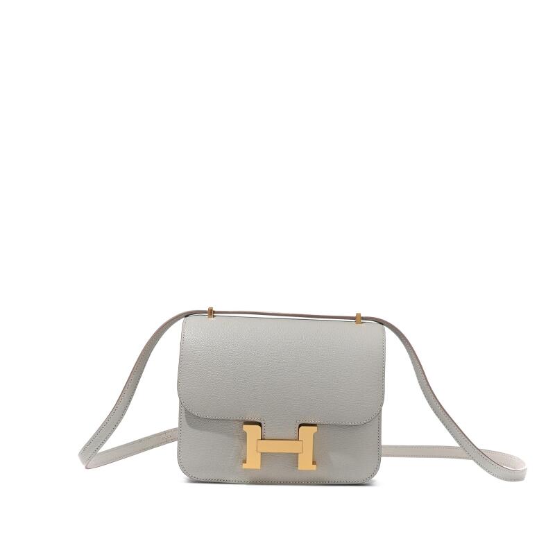 Hermes Gris Perle Mysore Mini Constance 18 Gold Hardware, 2024