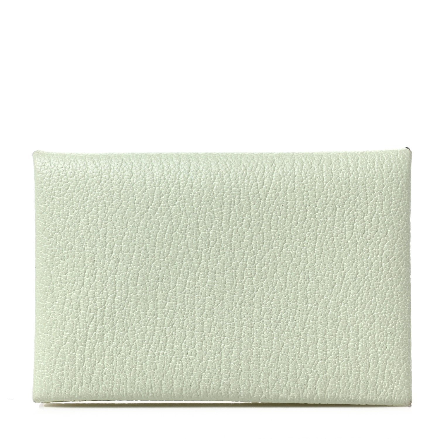 Hermes Chevre Mysore Verso Calvi Card Case Vert Fizz Bleu Zephyr