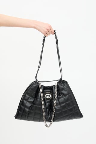 Quilted Leather Small Deco Tote Bag