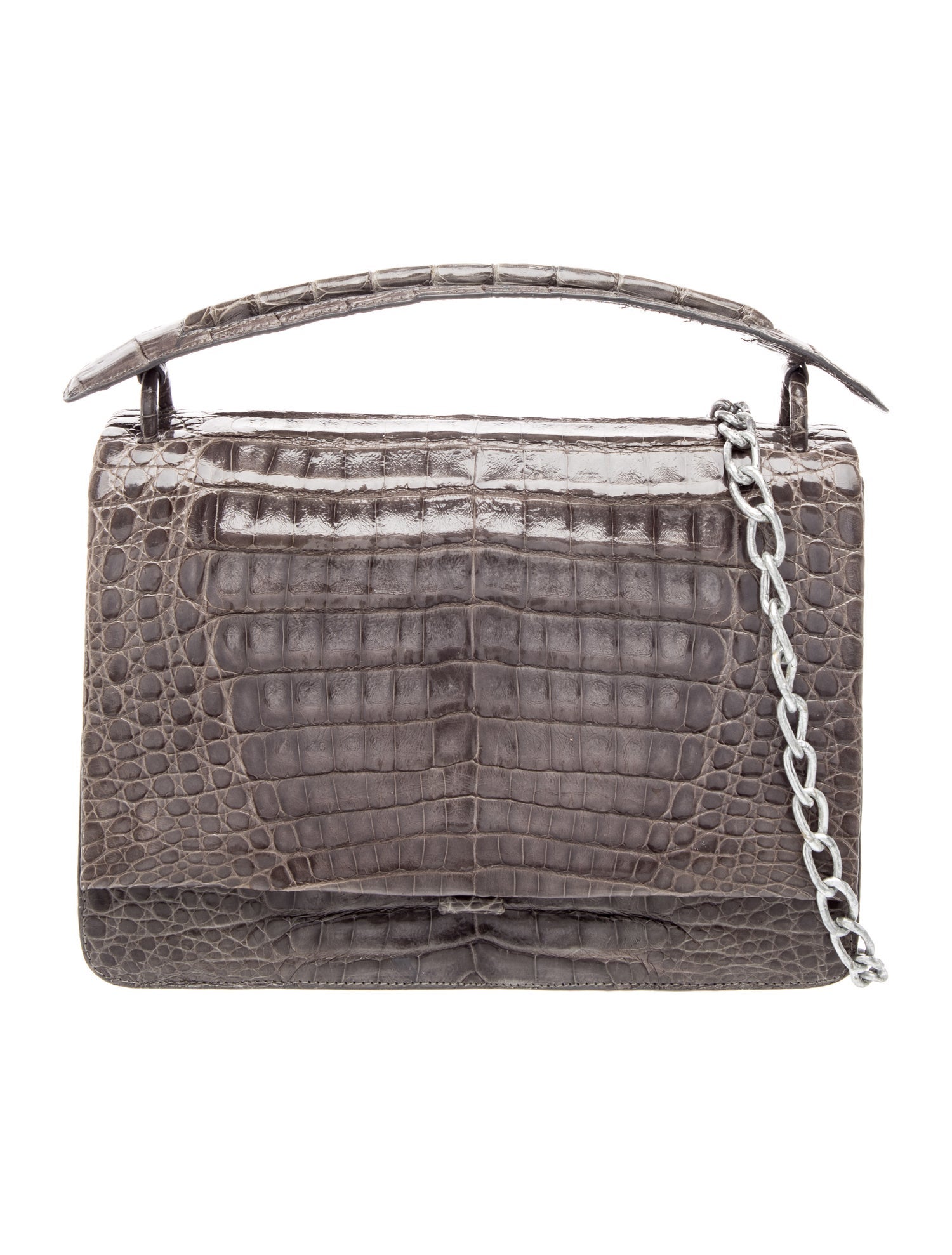 Crocodile Top Handle Bag
