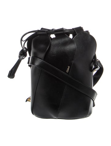 Leather Tulip Bucket Bag Small