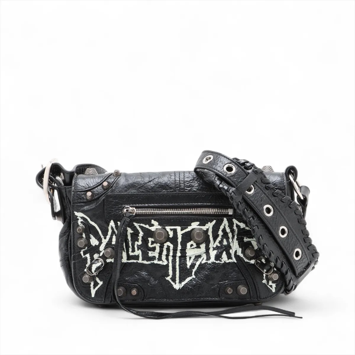 Balenciaga Lukagor XS Leather Shoulder bag Black 719082