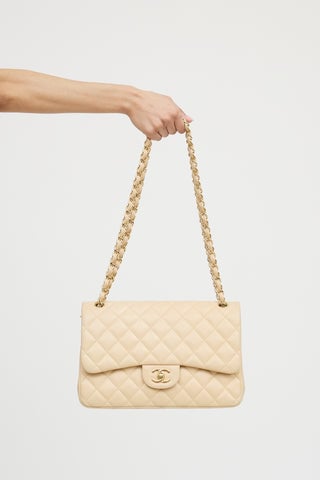 2010 Leather Jumbo Double Flap Bag