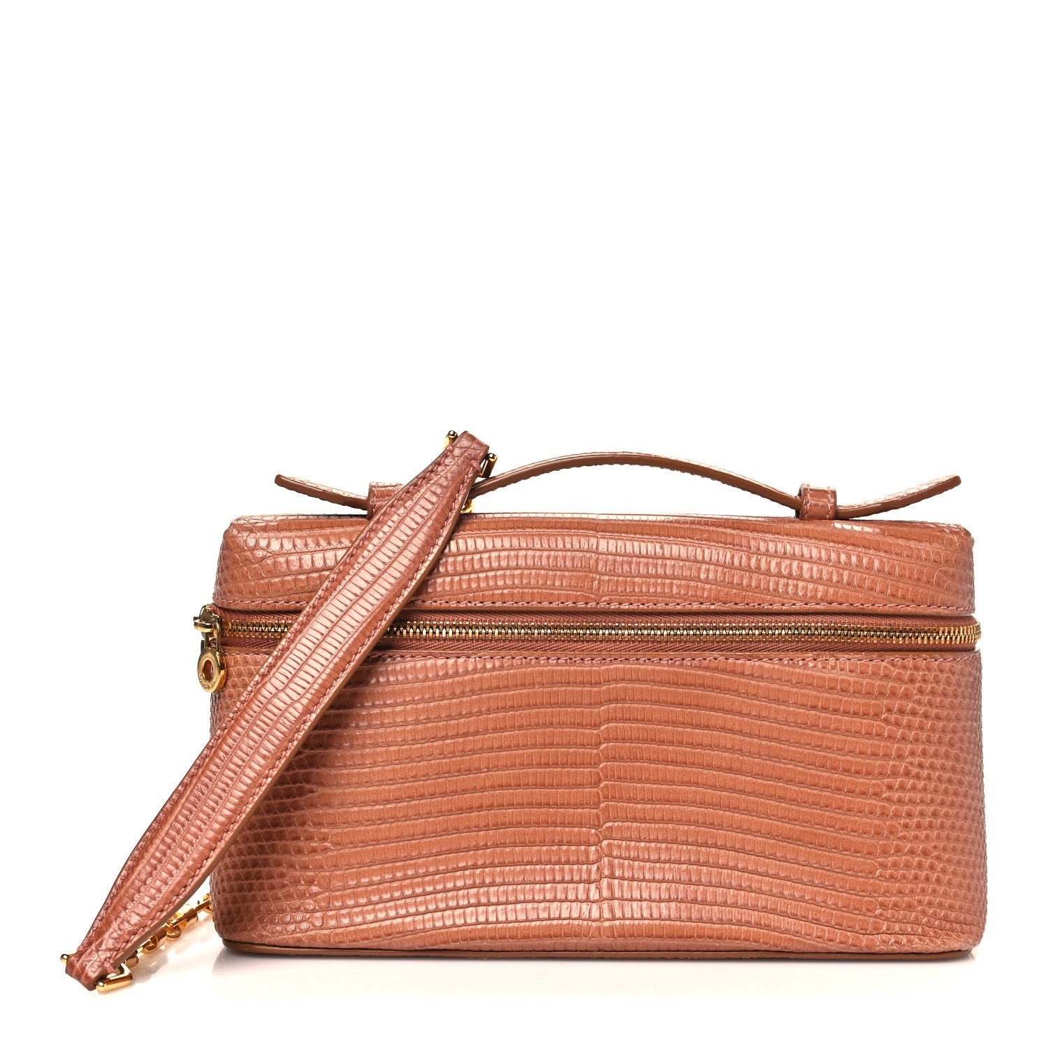 Loro Piana Lizard L19 Extra Pocket Pouch Brown