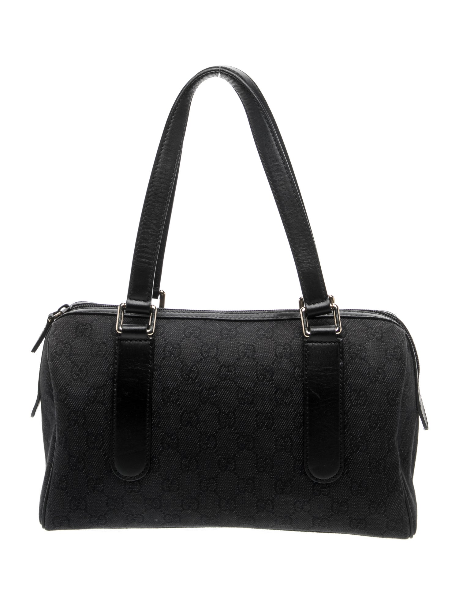 GG Denim Top Handle Bag