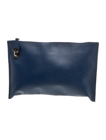 Saffiano Leather Portfolio Clutch