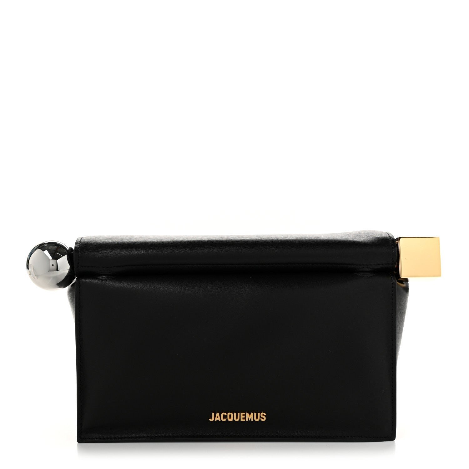Jacquemus Jacquemus Smooth Calfskin La Pochette Rond Carre Black