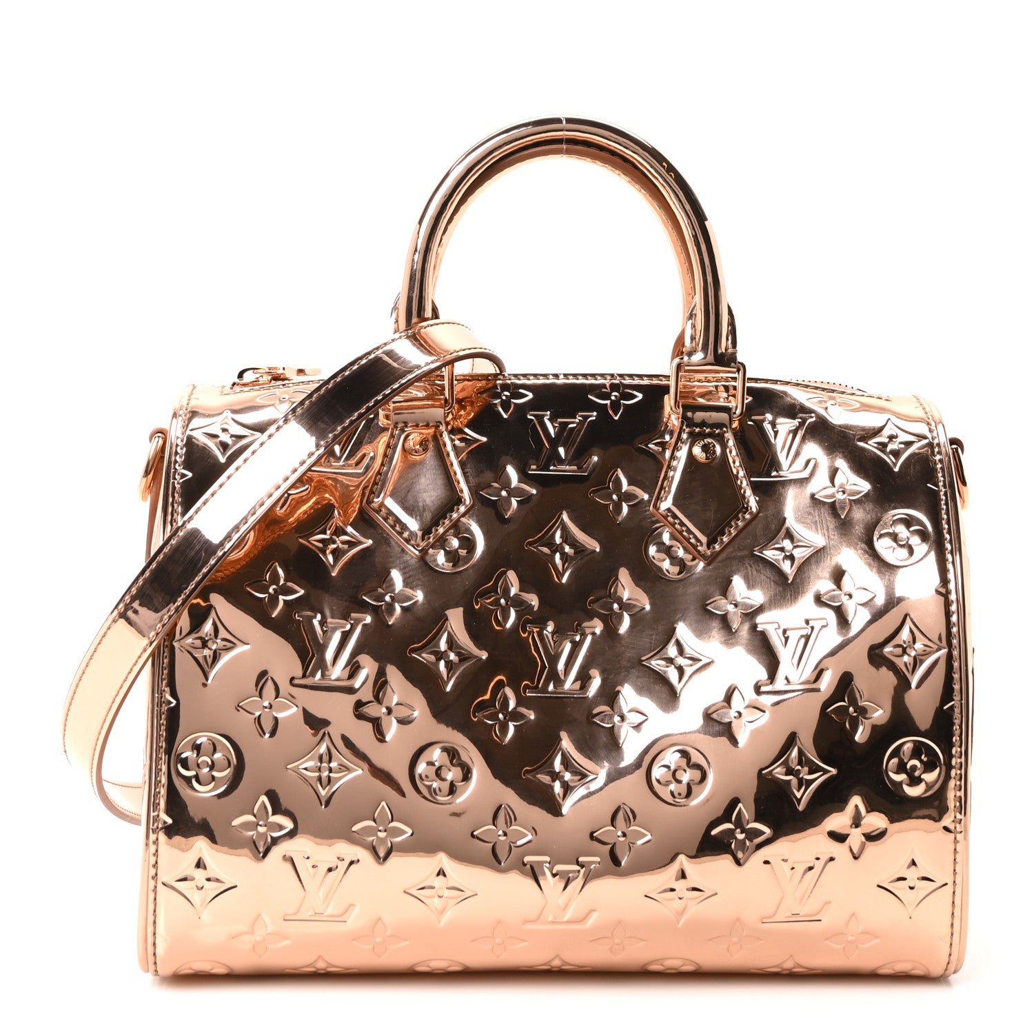 Louis Vuitton Monogram Miroir Speedy Bandouliere 25 Copper