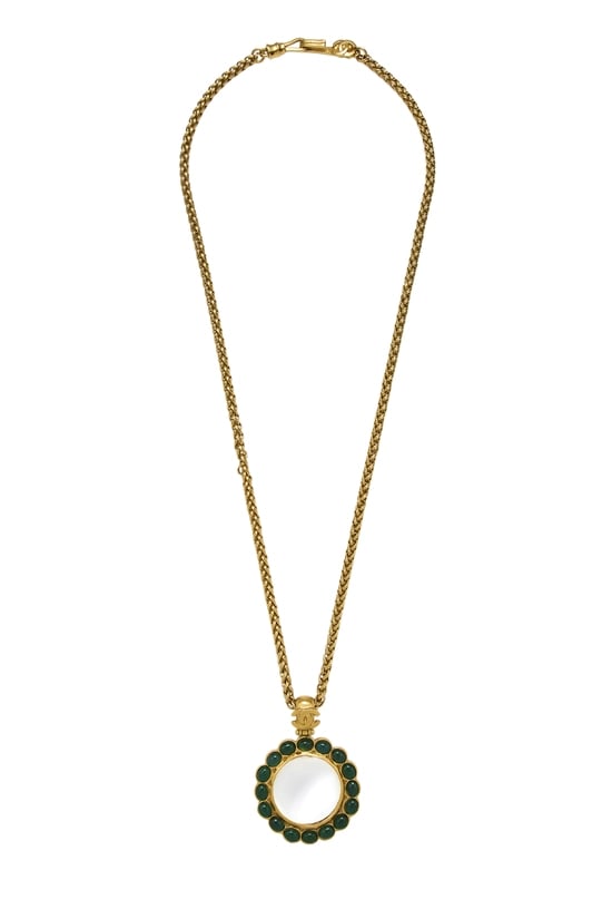 Gold Gripoix Monocle Necklace