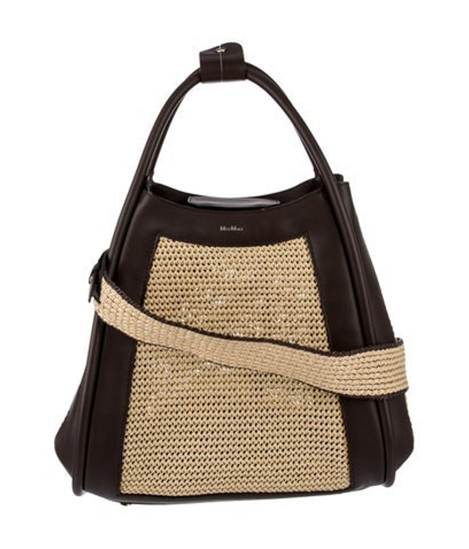 Max Mara Mara Straw Shoulder Bag