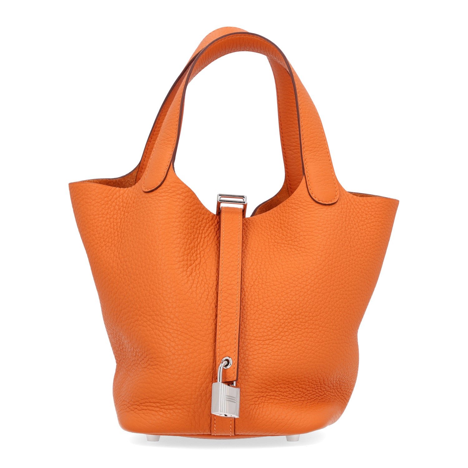 Hermes Taurillon Clemence Picotin Lock 18 PM Orange