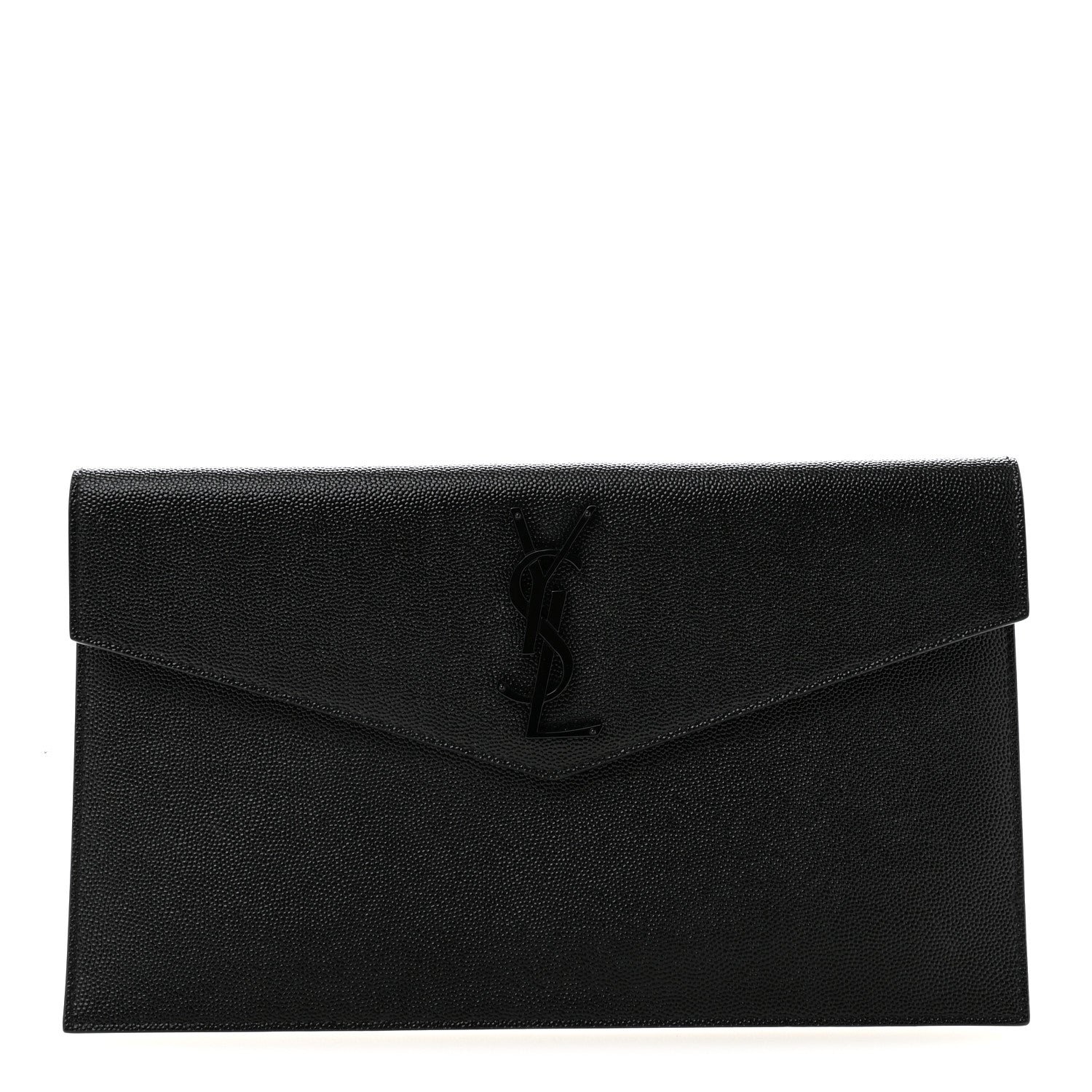Saint Laurent Grain De Poudre Uptown Pouch Black