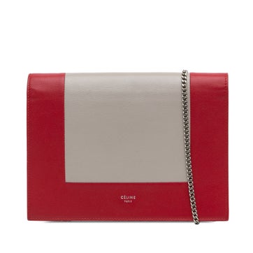 Calfskin Leather Frame Wallet on Chain