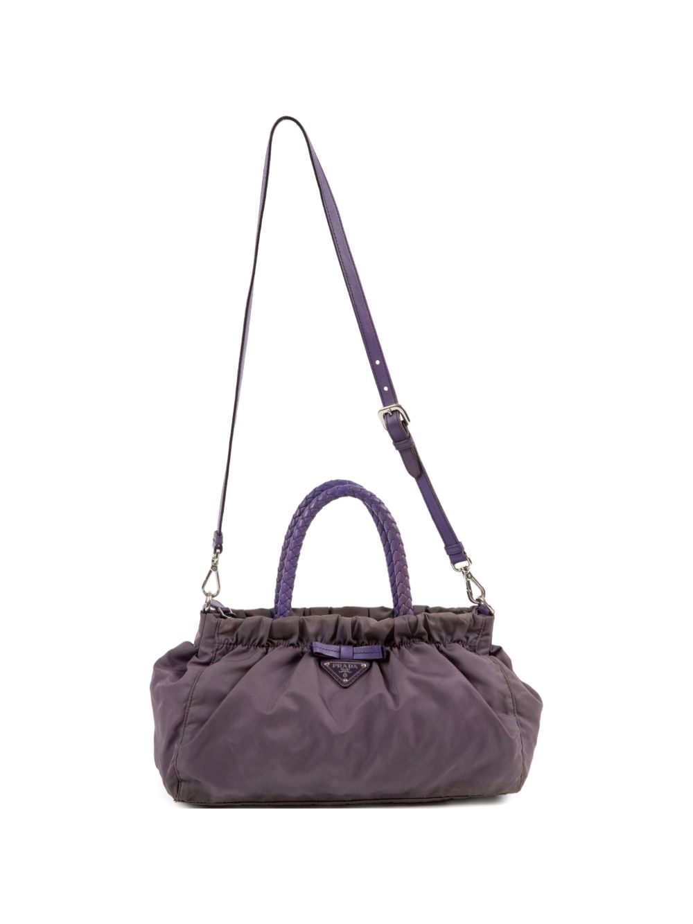 2000s braided handle tote bag