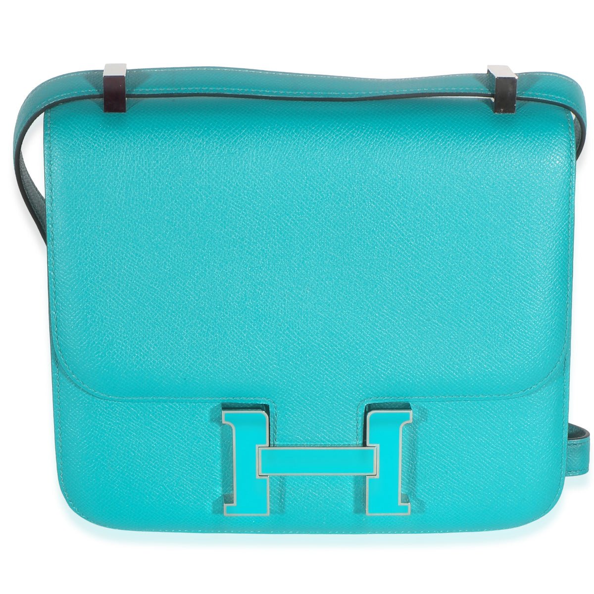Hermes Bleu Paon Menthe Epsom Verso Constance 24