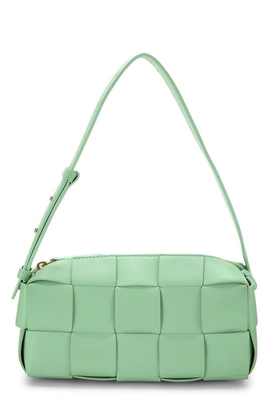 Green Maxi Intrecciato Brick Cassette Small