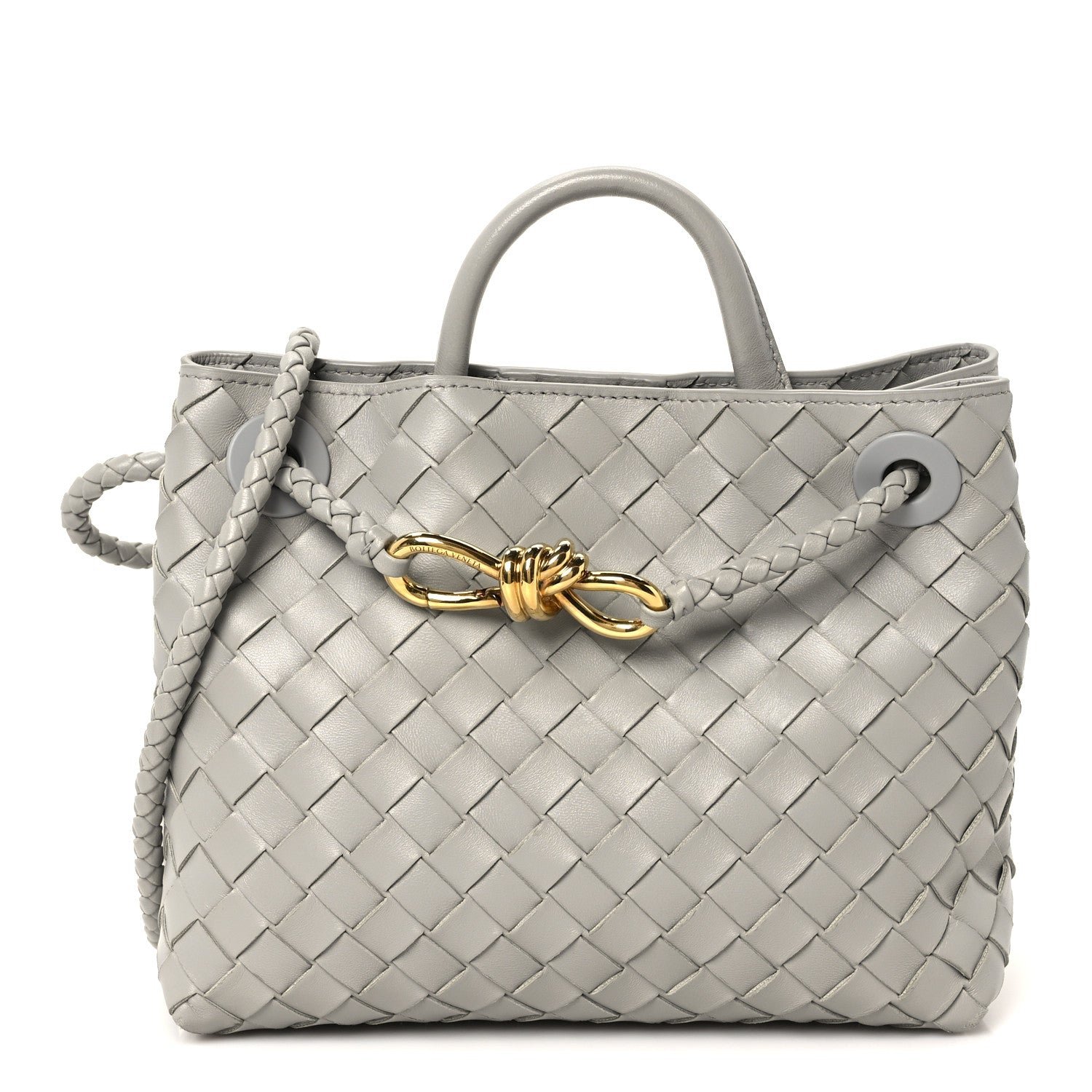 Bottega Veneta Bottega Veneta Nappa Intrecciato Small Andiamo Shoulder Bag Sterling