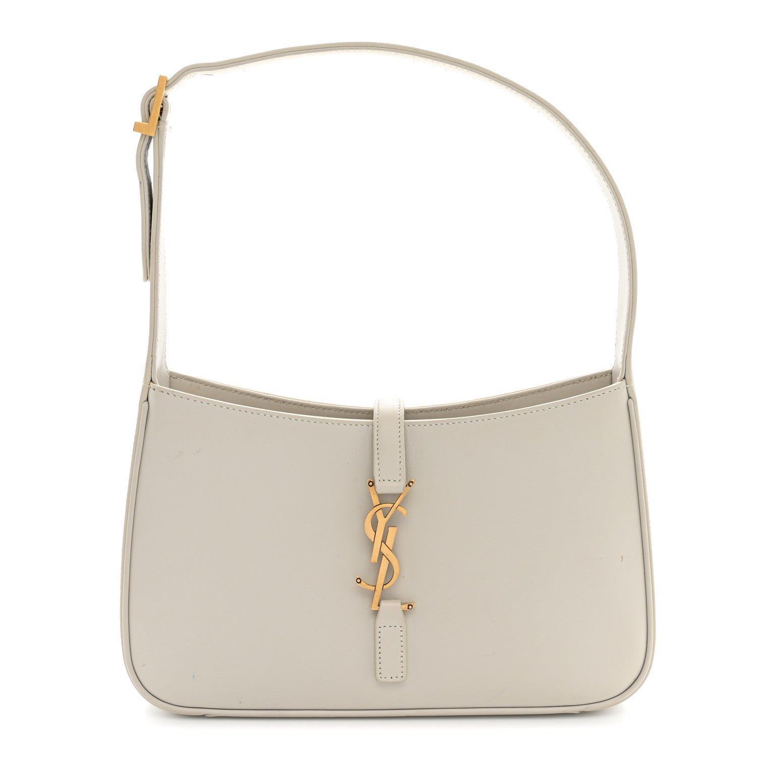 Saint Laurent Smooth Calfskin Le 5 A 7 Hobo Crema Soft