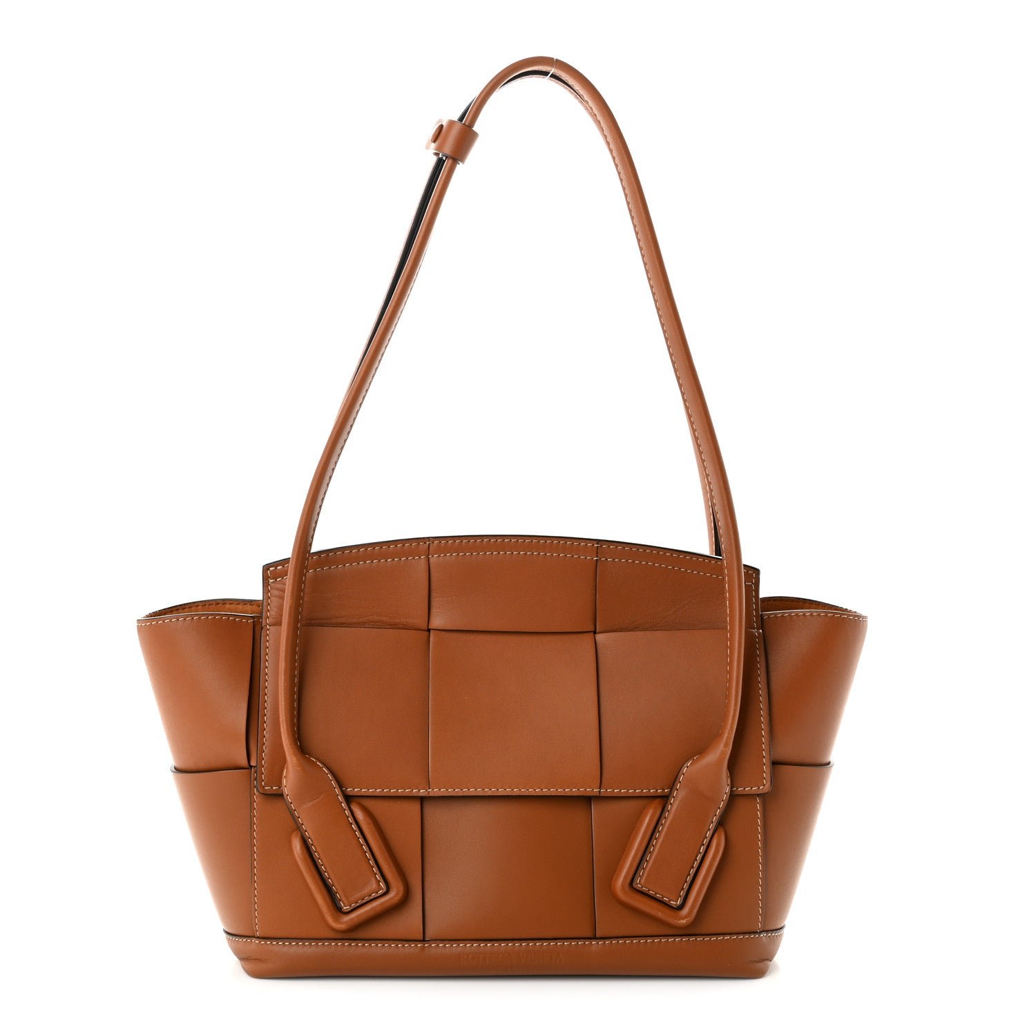 Bottega Veneta Bottega Veneta French Calfskin Maxi Intrecciato Small Arco Wood