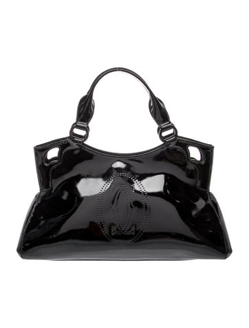 Cartier Patent Leather Top Handle Bag