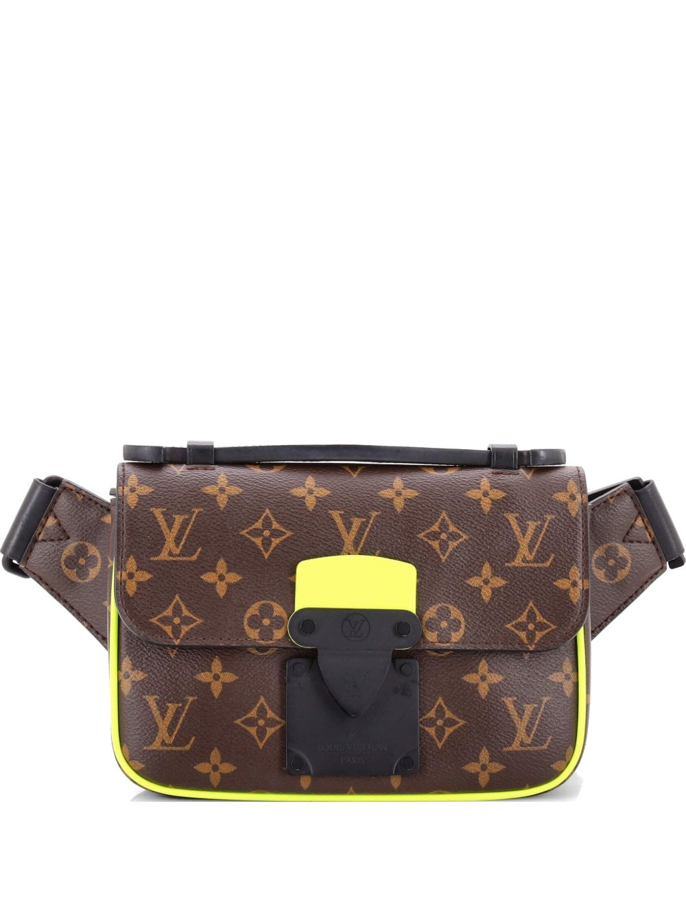 S Lock Sling Bag Macassar Monogram Canvas belt bag