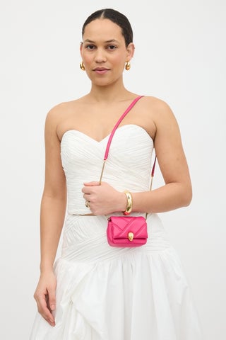 Leather Serpenti Cabochon Micro Bag