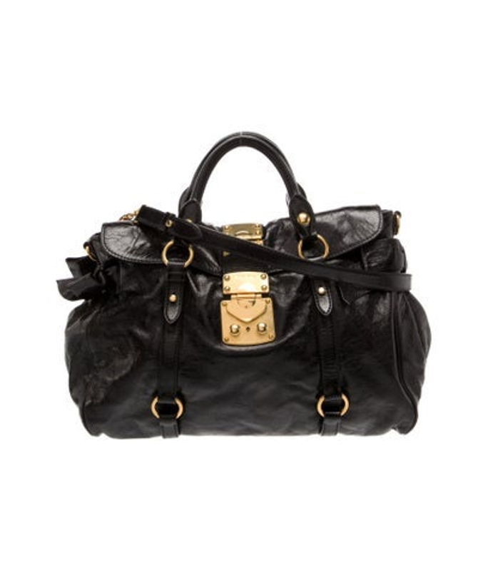 Miu Miu Miu Leather Top Handle Bag